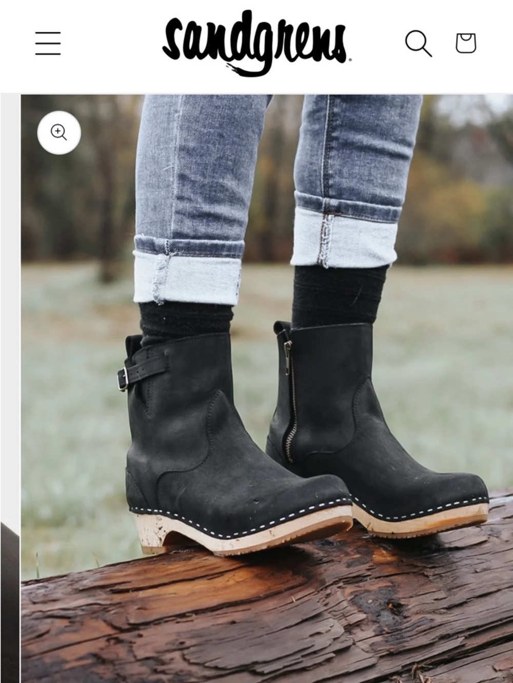 Women's Black clog boots